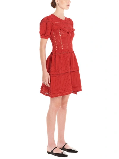Shop Self-portrait Dress In Red