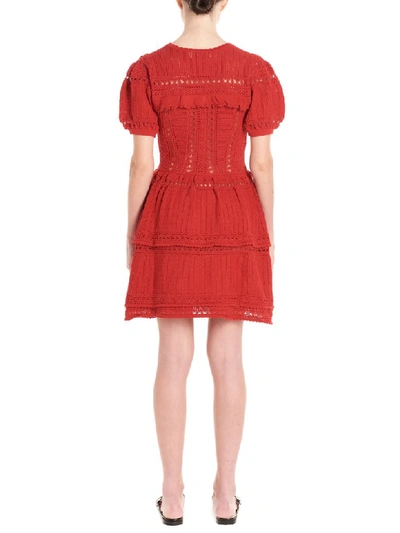 Shop Self-portrait Dress In Red