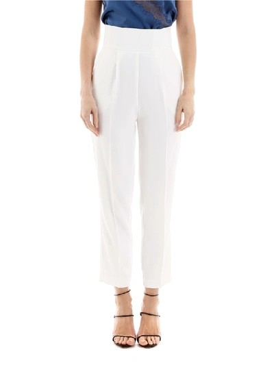 Shop Pinko Natalia Trousers In White (white)