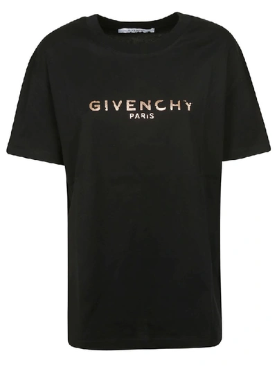 Shop Givenchy Logo T-shirt In Black