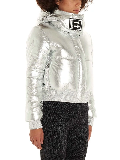 Shop Off-white Arrows Jacket In Silver