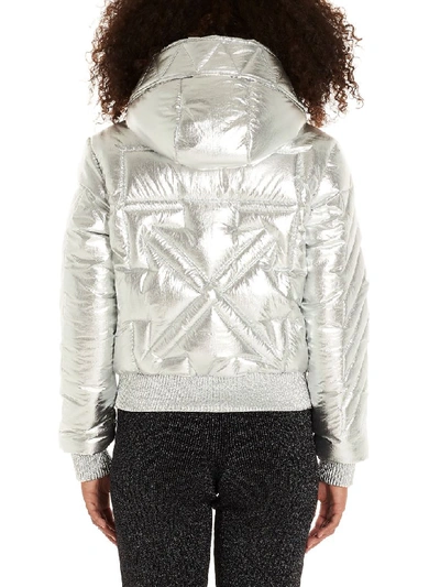 Shop Off-white Arrows Jacket In Silver