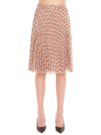 Shop Burberry Rersby Skirt In Multicolor