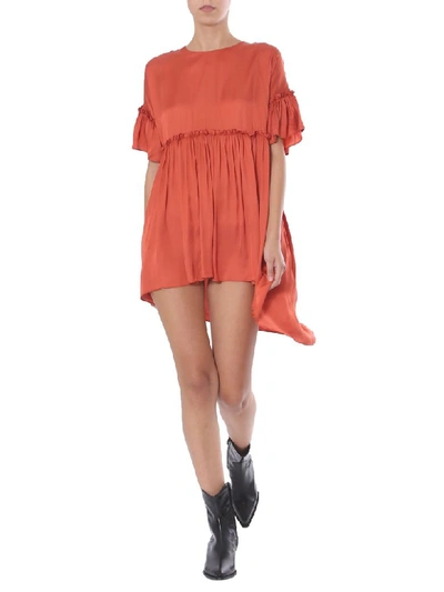 Shop Jovonna Rendaze Dress In Arancione