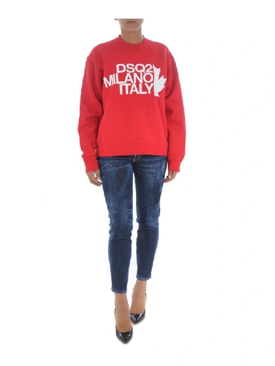 Shop Dsquared2 Fleece In Rosso