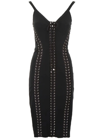 Shop Dolce & Gabbana Bustier Dress In Nero (black)