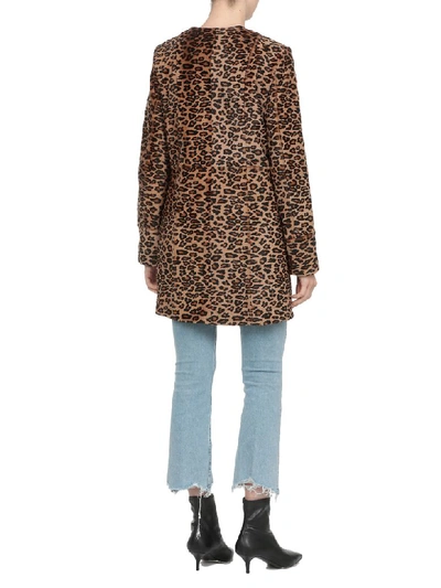 Shop Drome Animalier Cowhide Coat In Leopard