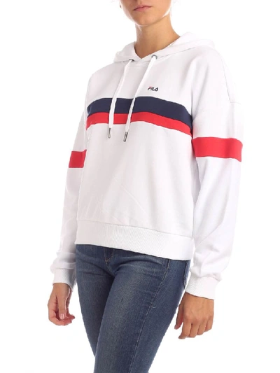 Shop Fila Fleece In White-black-red