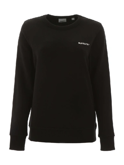 Shop Burberry Fairhall Sweatshirt With Crystals In Black (black)