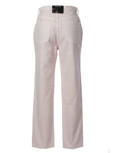 Shop Alexander Wang High-rise Straight-leg Jeans In Pink