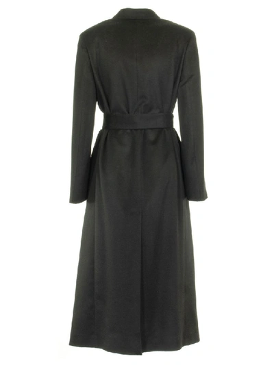 Shop Agnona Cashmere Wrap Coat, Black