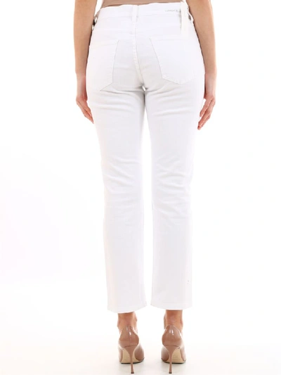 Shop Current Elliott The Fling Bootcut Denim White