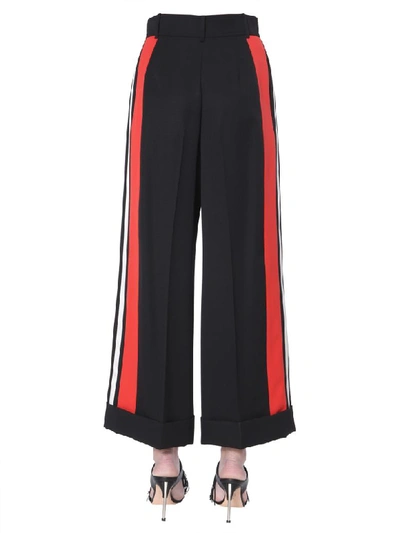 Shop Alexander Mcqueen Wide Pants In Nero