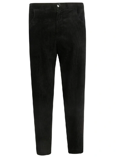 Shop Barena Venezia Corduroy Trousers In Black