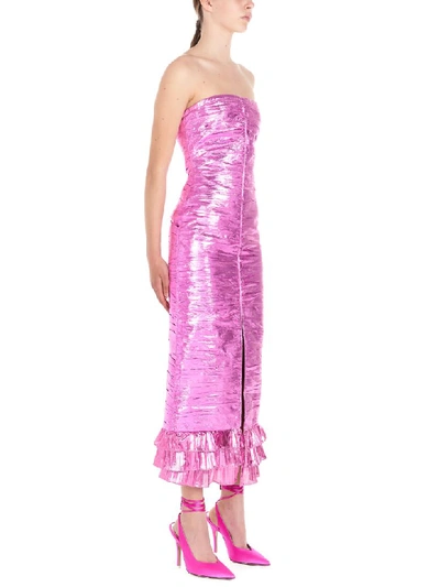 Shop Attico Dress In Fuchsia