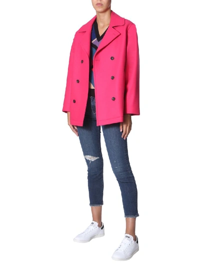 Shop Ps By Paul Smith Double-breasted Coat In Multicolor