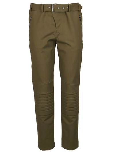 Shop Moschino Trousers In Militare