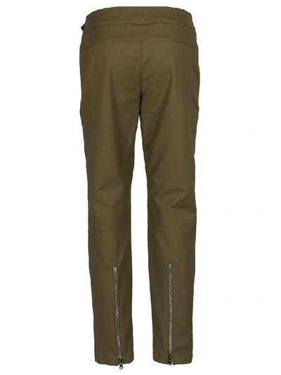Shop Moschino Trousers In Militare