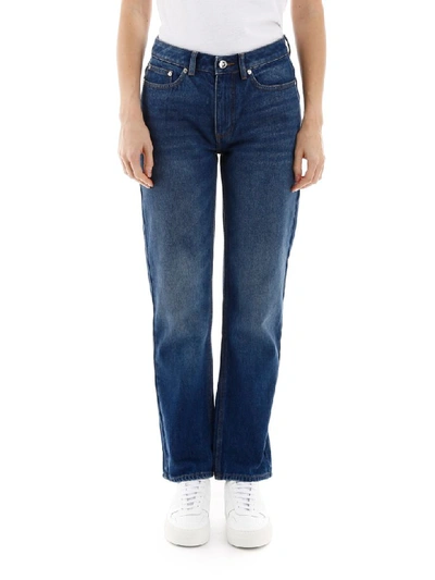 Shop Burberry Jeans With Chain In Indigo (blue)