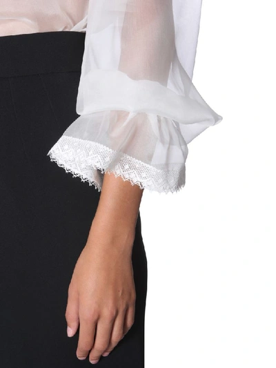 Shop Dolce & Gabbana Shirt With Bow In Bianco