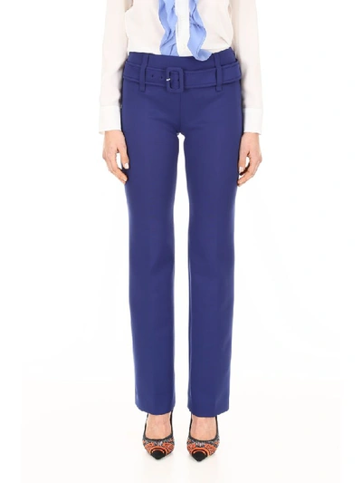 Shop Prada Formal Trousers In Inchiostro Inchiostr (blue)