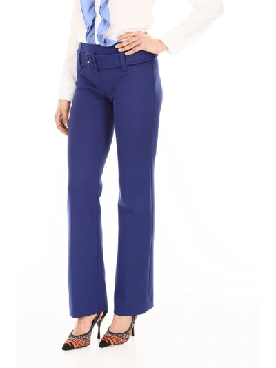Shop Prada Formal Trousers In Inchiostro Inchiostr (blue)