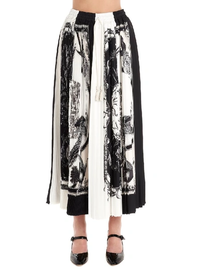 Shop Ferragamo Valzer Skirt In Black & White