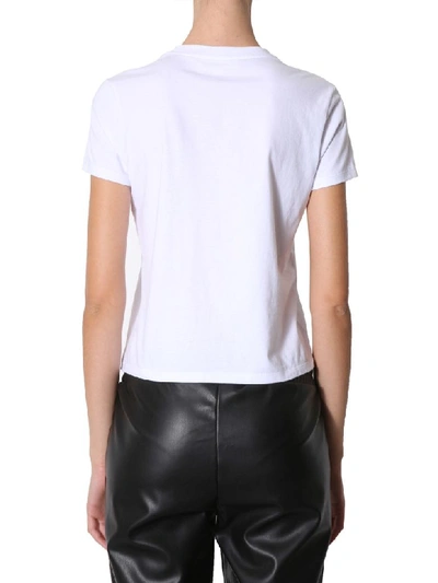 Shop Michael Michael Kors T-shirt With Logo Print In Bianco