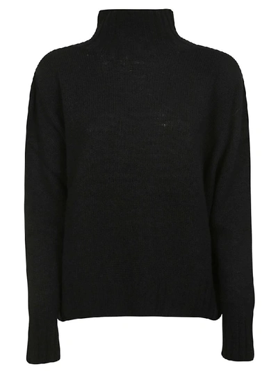 Shop Aragona H-neck Sweater In Black