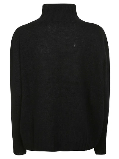 Shop Aragona H-neck Sweater In Black