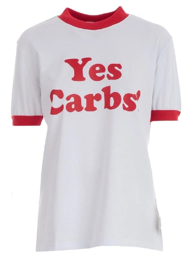 Shop Gcds T-shirt S/s Yes Carbs In White
