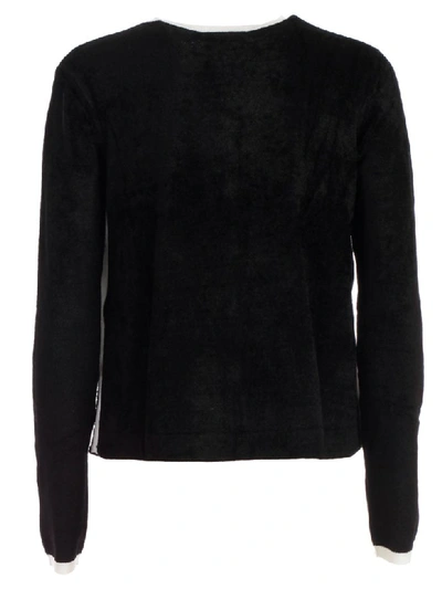 Shop Emporio Armani Cardigan L/s W/profiles In Nero