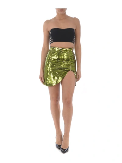 Shop Amen Skirt In Verde/oro