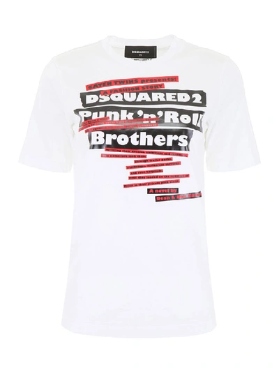 Shop Dsquared2 Punknroll T-shirt In White (white)