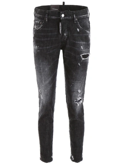 Shop Dsquared2 Skinny Dan Jeans In Black (black)