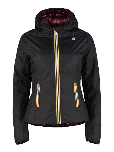Shop K-way Lily Reversible Padded Jacket In Black