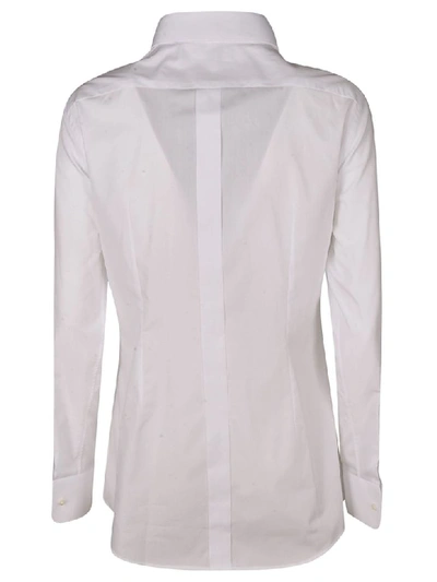 Shop Dolce & Gabbana Long-sleeved Buttoned Shirt In White