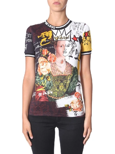 Shop Dolce & Gabbana Round Neck T-shirt In Multicolor