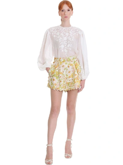 Shop Zimmermann Shorts In Multicolor Cotton