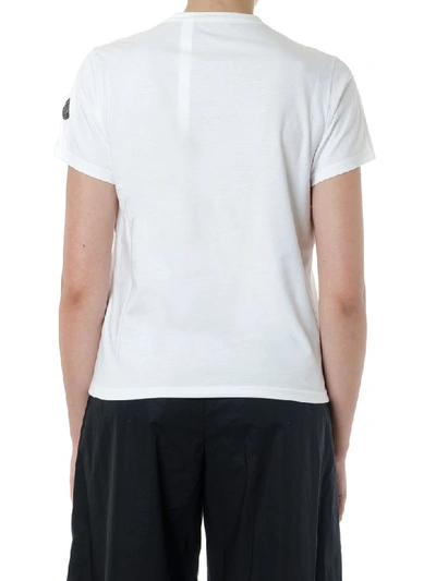 Shop Moncler Genius White Cotton T Shirt With Cut Out Details