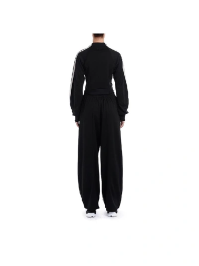 Shop Y-3 Pants In Black Palace With White Stripes Inside The Leg In Nero
