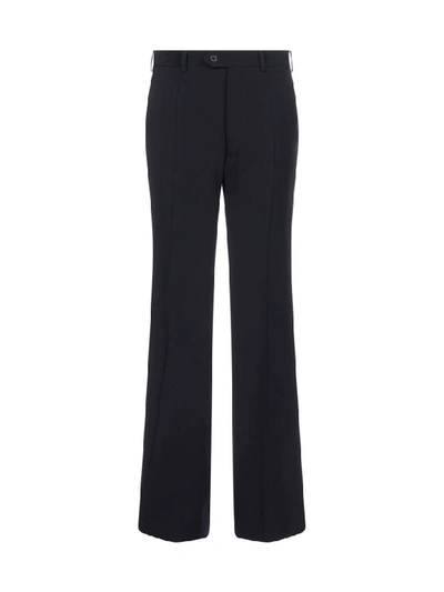 Shop Maison Margiela Wool And Viscose Trousers In Black