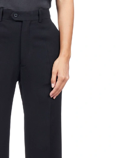 Shop Maison Margiela Wool And Viscose Trousers In Black