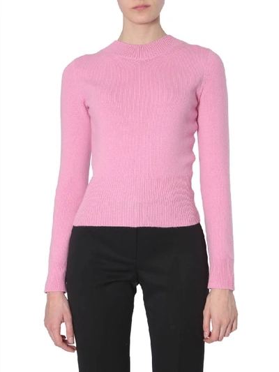 Shop Alexander Mcqueen Velvet Flake Sweater In Rosa