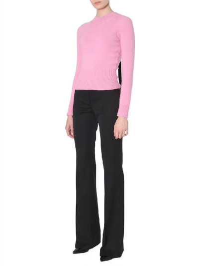 Shop Alexander Mcqueen Velvet Flake Sweater In Rosa