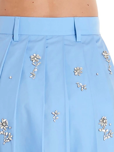 Shop Prada Skirt In Light Blue