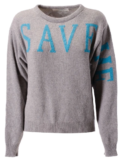 Shop Alberta Ferretti Save Me Sweater In Grey