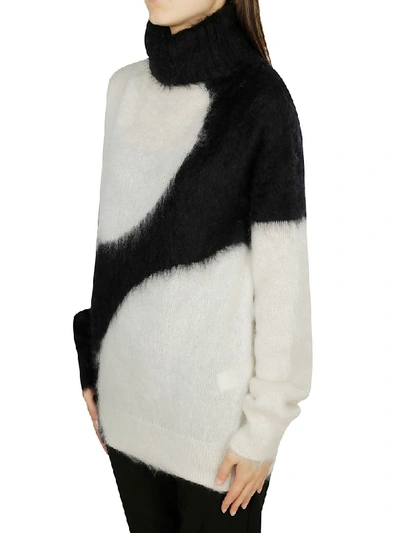 Shop Gianluca Capannolo Ribbed Roll Neck Jumper In Black White