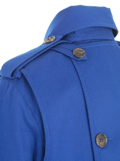 Shop Eudon Choi Trench In Cobalt Blue