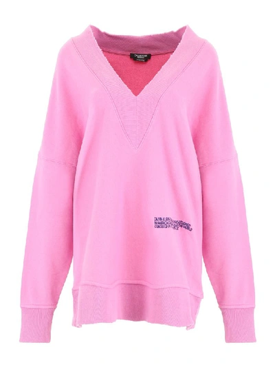 Calvin Klein Oversized Sweatshirt In Dark Anemone (pink) | ModeSens